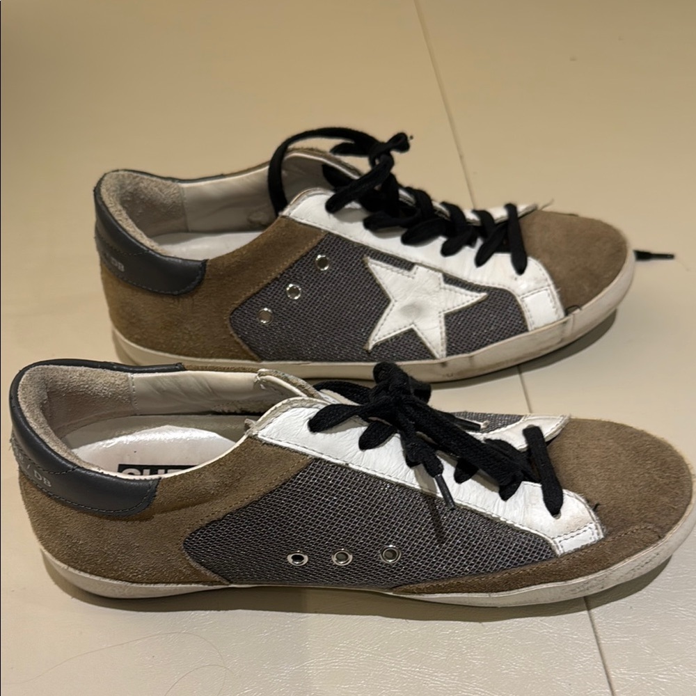 Golden Goose Brown and White Sneakers - Picture 5 of 11